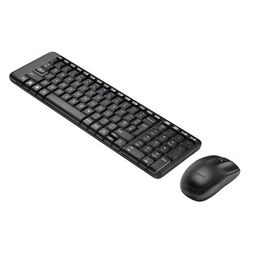Logitech MK220 vezeték nélküli billentyűzet és egér szett, kompakt kialakítás, magyar gravírozott kiosztás, fekete