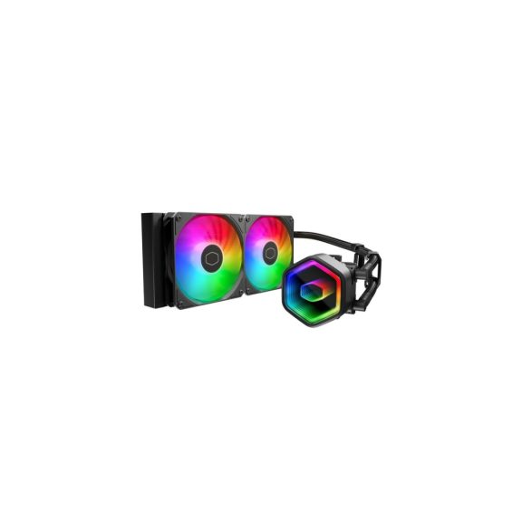 Cooler Master MasterLiquid 240 Core II ARGB fekete CPU vízhűtés dual chamber pumpával