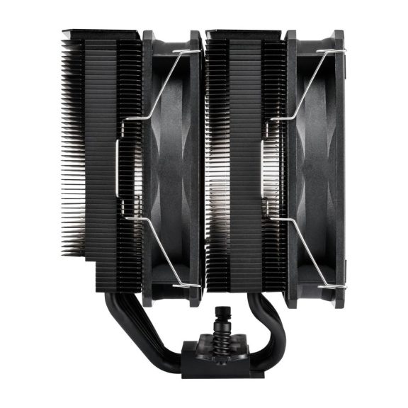 FSP MP7-B dupla tornyos processzorhűtő, 2 × 120 mm PWM ventilátor, 6 hőcső, fekete
