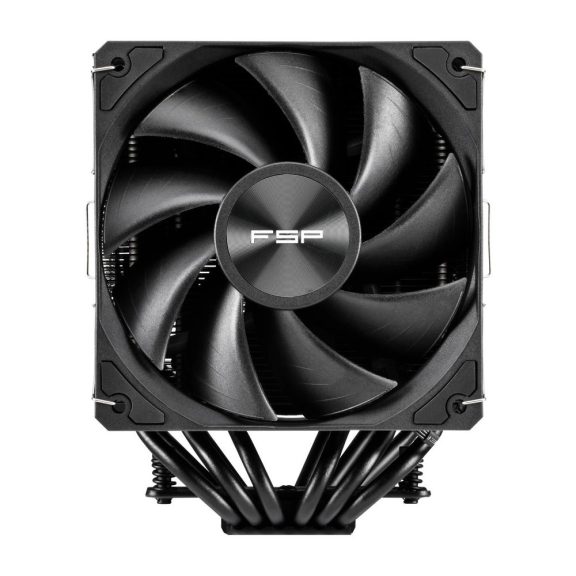 FSP MP7-B dupla tornyos processzorhűtő, 2 × 120 mm PWM ventilátor, 6 hőcső, fekete