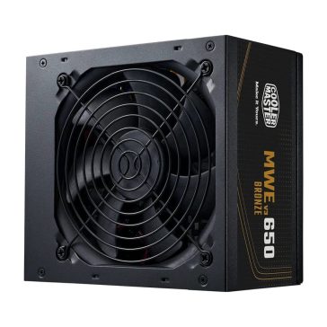 Cooler Master MWE Bronze 650 V3 650W tápegység 80 Plus Bronze tanúsítvánnyal és ATX 3.1 támogatással.