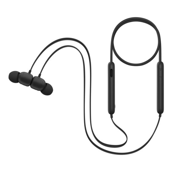 Apple Beats Flex All-Day fülhallgató fekete színben, vezeték nélküli nyakpántos kialakítással.