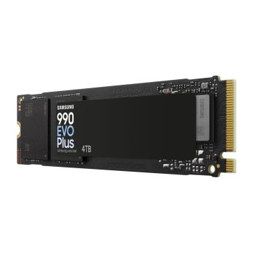 Samsung 990 EVO Plus NVMe M.2 SSD 4TB, 7250MB/s sebességgel és 80mm-es kialakítással.