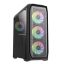 Zalman N5 MF számítógépház, ATX mid torony, 4x120mm RGB ventilátor, fekete