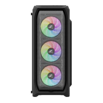   Zalman N5 MF számítógépház, ATX mid torony, 4x120mm RGB ventilátor, fekete