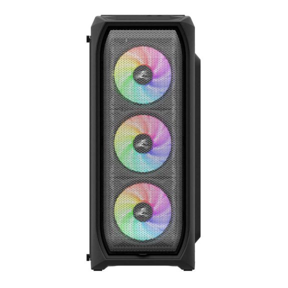 Zalman N5 MF számítógépház, ATX mid torony, 4x120mm RGB ventilátor, fekete