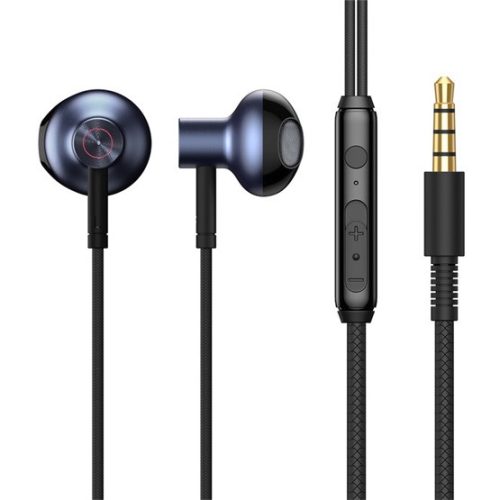 Baseus Encok H19 Wired Earphone 3,5 mm jack sztereó fülhallgató, fekete