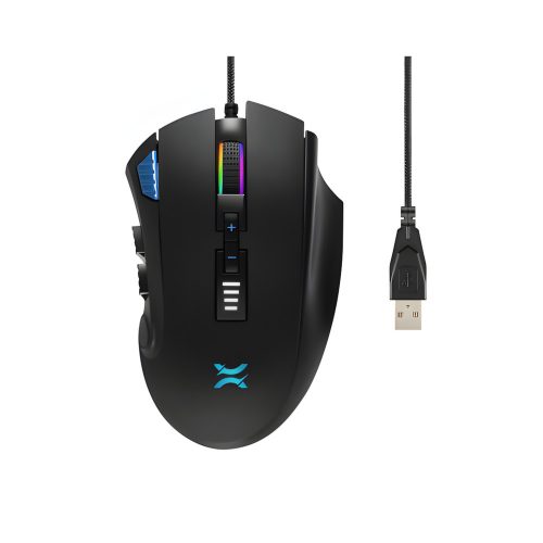 NOXO Nightmare Gaming vezetékes egér 5000dpi, RGB