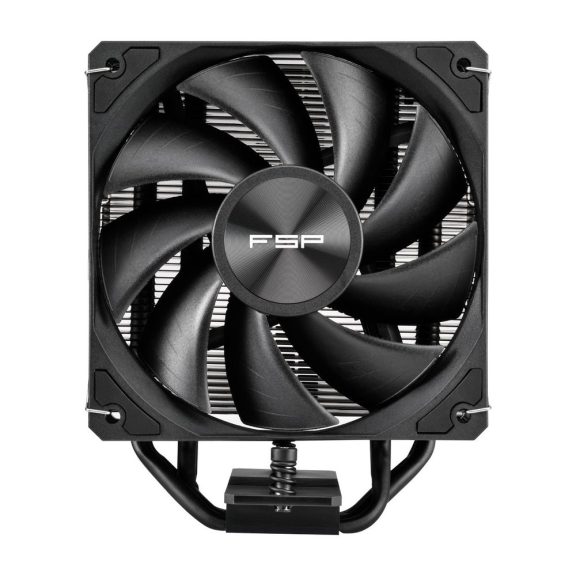 FSP NP5-B processzorhűtő, 200 W, 4 hőcső, 120 mm PWM ventilátor, 151 mm, fekete