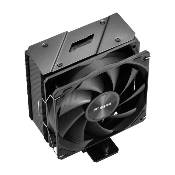 FSP NP5-B processzorhűtő, 200 W, 4 hőcső, 120 mm PWM ventilátor, 151 mm, fekete