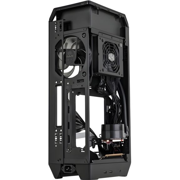 Cooler Master NCORE 100 MAX mini-ITX ház sötétszürke színben, AIO-val és táppal