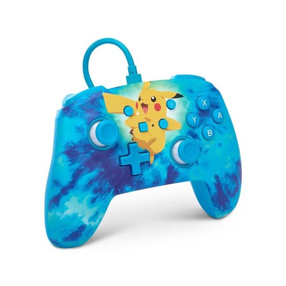 PowerA Enhanced Nintendo Switch vezetékes kontroller - Tie Dye Pikachu