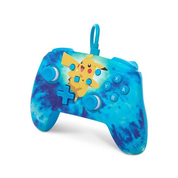 PowerA Enhanced Nintendo Switch vezetékes kontroller - Tie Dye Pikachu