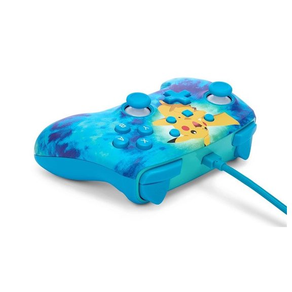 PowerA Enhanced Nintendo Switch vezetékes kontroller - Tie Dye Pikachu