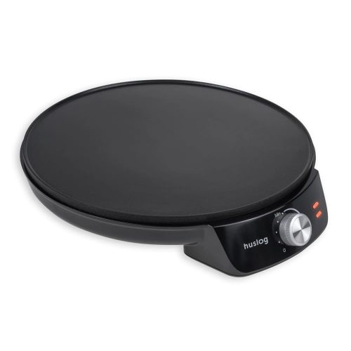 Huslog 1200W elektromos palacsintasütő fa spatulával és tésztasimítóval