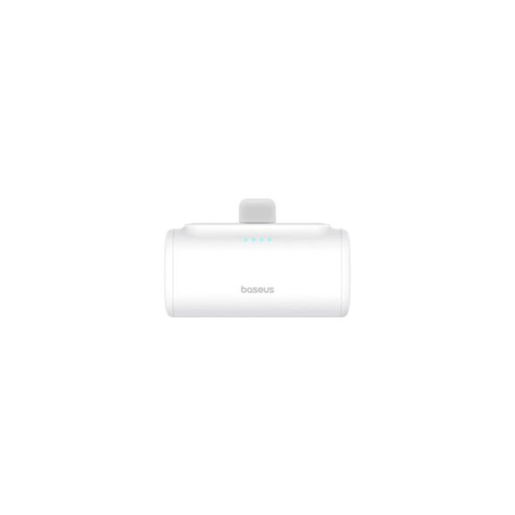 Baseus Compact 5000mAh 20W Powerbank beépített iPhone csatlakozóval, fehér
