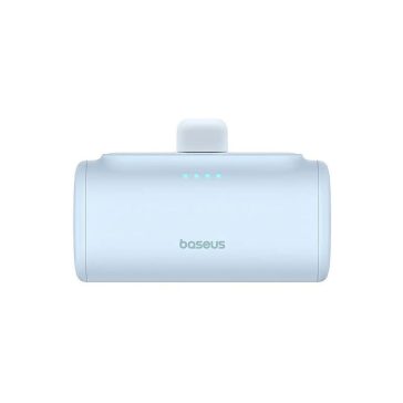   Baseus Compact 5000mAh 20W Powerbank beépített iPhone csatlakozóval, kék