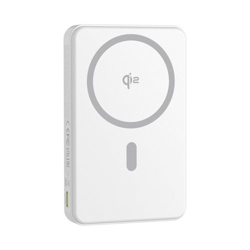 Baseus Airpow II Qi2 Magnetic vezeték nélküli gyorstöltő powerbank 10000 mAh, 22.5W, fehér + 60W USB Type-C, 30cm kábel