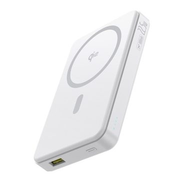  Baseus Airpow II Qi2 Magnetic vezeték nélküli gyorstöltő powerbank 10000 mAh, 22.5W, fehér + 60W USB Type-C, 30cm kábel
