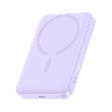   Baseus EnerFill FM11 Magnetic vezeték nélküli gyorstöltő powerbank 10000 mAh, 22.5W, lila + 60W USB Type-C, 30cm kábel