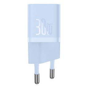   Baseus GaN5 Mini hálózati gyorstöltő 30W, USB Type-C, kék + 100W USB Type-C, 1m kábel