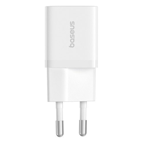 Baseus GaN5 Mini hálózati gyorstöltő 25W, USB Type-C, fehér