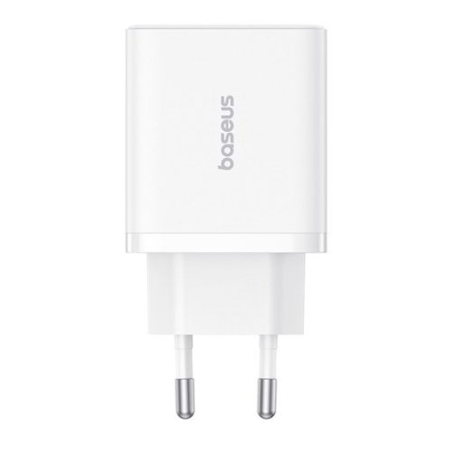 Baseus Cube hálózati gyorstöltő 30W, USB Type-C + 2×USB Type-A, fehér
