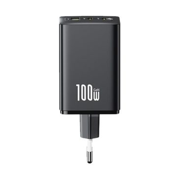   Baseus EnerFill FE11 hálózati gyorstöltő 100W, 2×USB Type-C + 1×USB Type-A, fekete