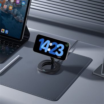   Baseus EnerFill FF11 vezeték nélküli töltő 15W,fekete + 20W hálózati gyorstöltő + USB Type-C, 1m kábel