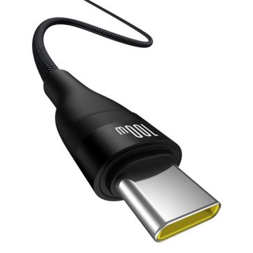   Baseus Flash 2 USB Type-A – USB Type-C, 100W gyorstöltő adatkábel, 1m, fekete