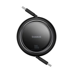   Baseus Free2Draw Mini USB Type-C, 100W automata behúzós kábel, 1m, fekete