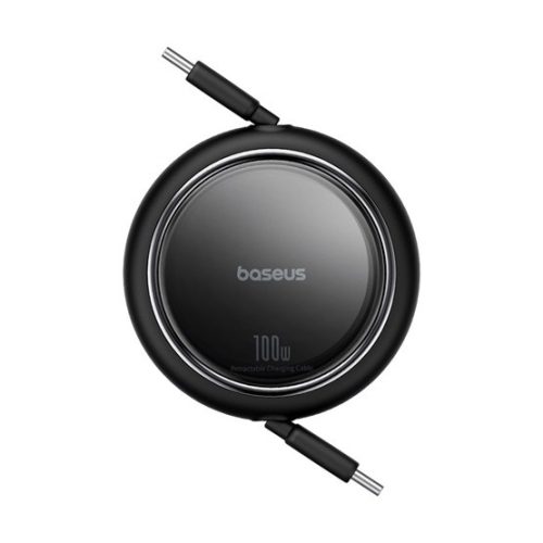 Baseus Free2Draw Mini USB Type-C, 100W automata behúzós kábel, 1m, fekete