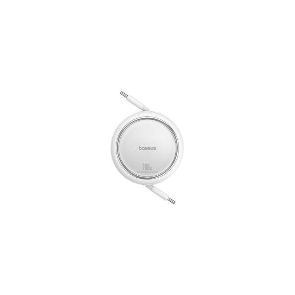 Baseus Free2Draw Mini USB Type-C, 100W automata behúzós kábel, 1m, fehér