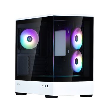   Zalman P30 BW microATX minitorony számítógépház, fekete-fehér