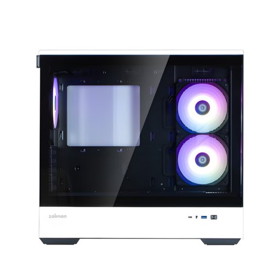 Zalman P30 BW microATX minitorony számítógépház, fekete-fehér