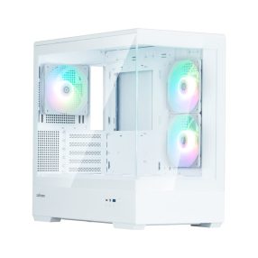   Zalman P30 White V2 microATX minitorony számítógépház, fehér 