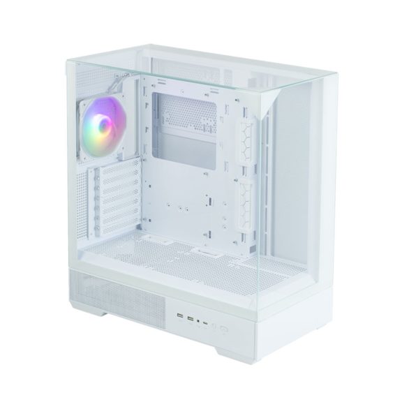 Zalman P40 Prism WHITE ATX miditorony számítógépház, fehér