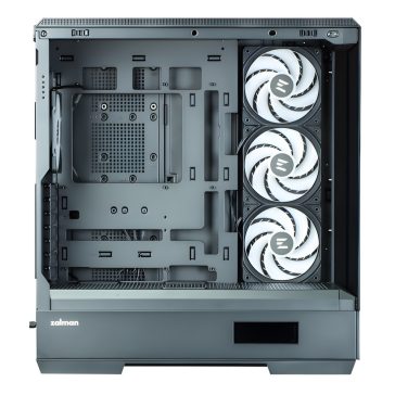 Zalman P50 DS fekete ATX számítógépház edzett üveg oldallappal és ARGB támogatással