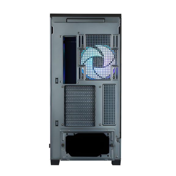 Zalman P50 DS fekete ATX számítógépház edzett üveg oldallappal és ARGB támogatással