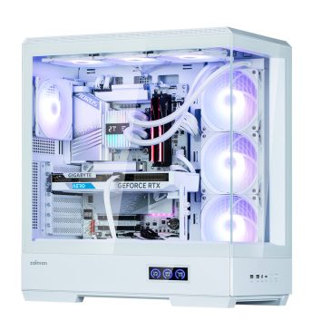   Zalman P50 DS WHITE ATX miditorony számítógépház, fehér