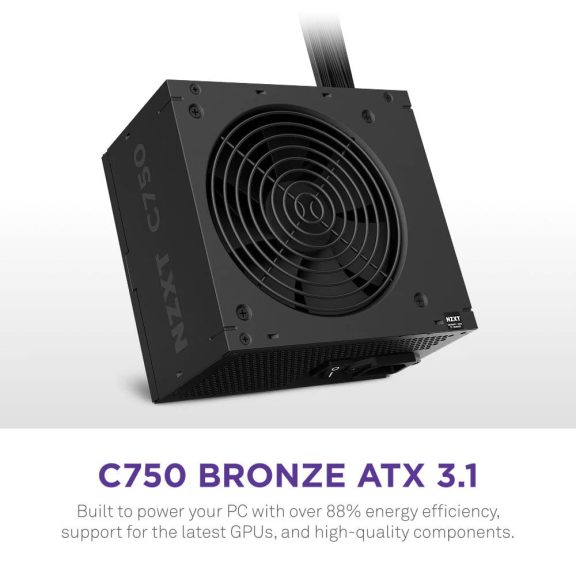 NZXT C750 Bronze 750W ATX 3.1 tápegység fekete