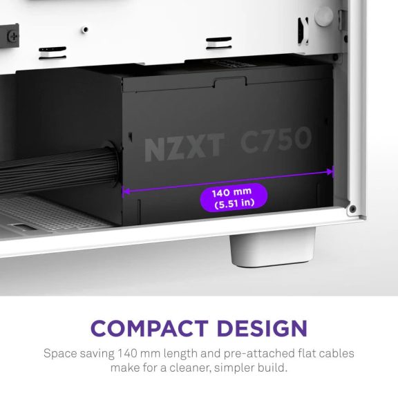 NZXT C750 Bronze 750W ATX 3.1 tápegység fekete