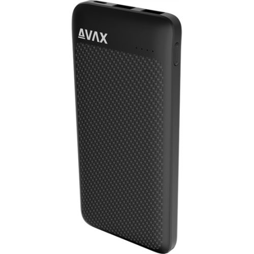 AVAX PB120 LIGHTY+ 20W 10.000mAh powerbank USB-C (PD 3.0) + 2×USB-A, fekete