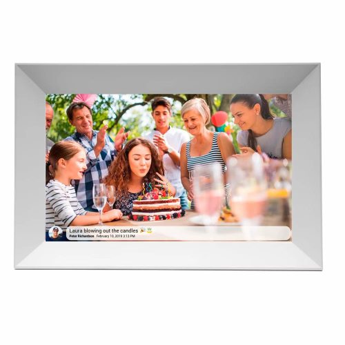Denver PFF-1063WMK2 10.1 hüvelykes fehér Full HD digitális WiFi képkeret Frameo alkalmazással