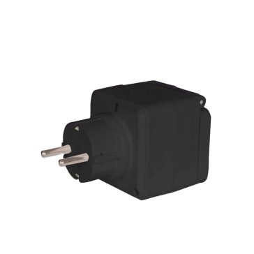   Denver PLO-108 okos kültéri konnektor, WiFi, IP44, Tuya kompatibilis, 230V 16A, fekete