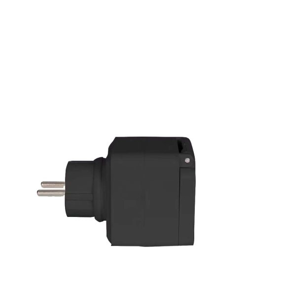 Denver PLO-108 okos kültéri konnektor, WiFi, IP44, Tuya kompatibilis, 230V 16A, fekete