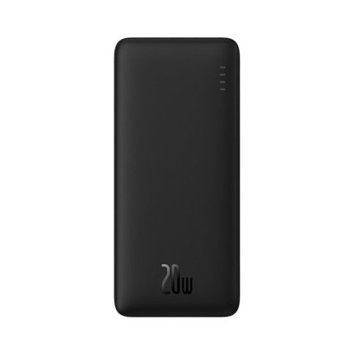 Baseus Airpow gyorstöltő powerbank 10000mAh, 20W, fekete + USB Type-C, 30cm kábel