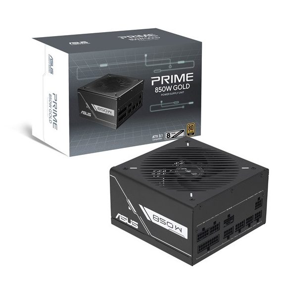 Asus Prime 850W - PRIME-850G-BLACK - 80+ Gold - fekete  tápegység