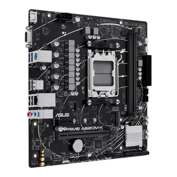 ASUS PRIME A620M-K alaplap, AM5, DDR5, PCIe 4.0, micro-ATX