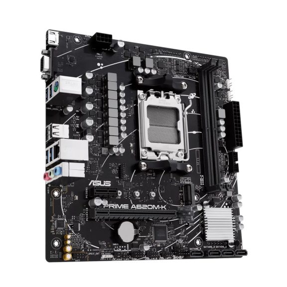 ASUS PRIME A620M-K alaplap, AM5, DDR5, PCIe 4.0, micro-ATX